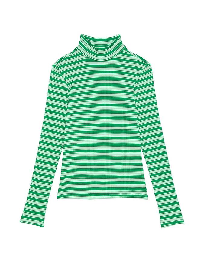PINK Victoria's Secret Red Pepper Stripe Ribbed Long Sleeve T-Shirt