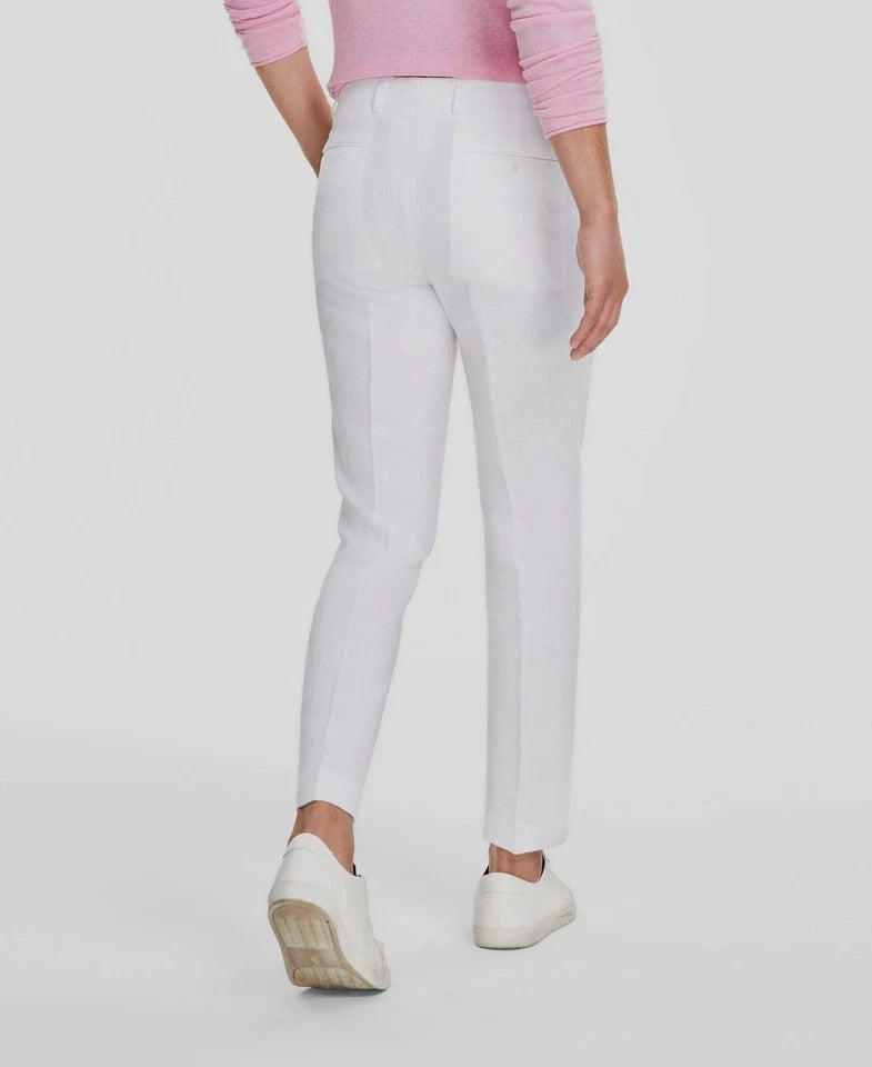 Tommy Hilfiger Men's White Modern Fit 100% Linen Dress Pants – 40x30