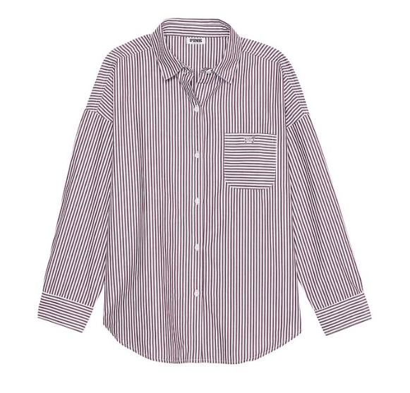 PINK Victoria's Secret Downtown Stripe Oversized Shirt