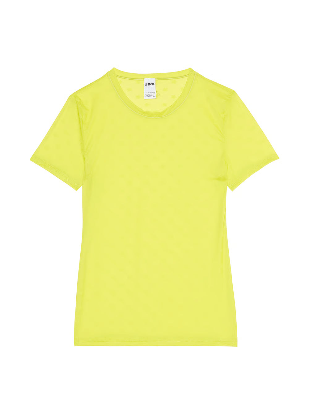 PINK Victoria’s Secret Lime Daisy Sheer Mesh Short Sleeve Tee