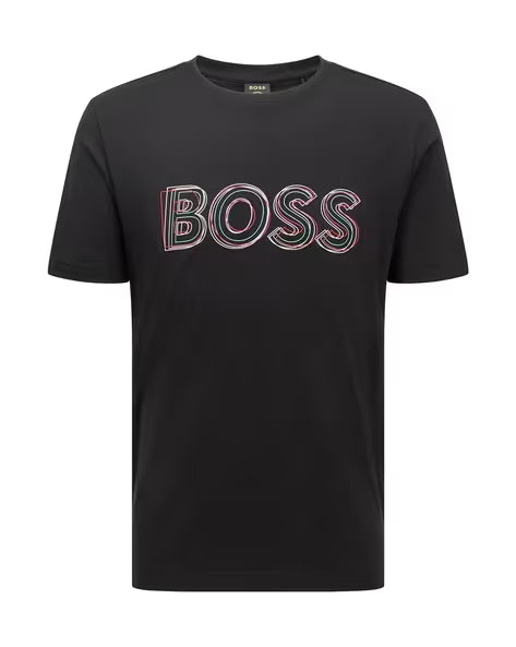 Hugo Boss Crew-Neck Cotton T-shirt with Logo Artwork