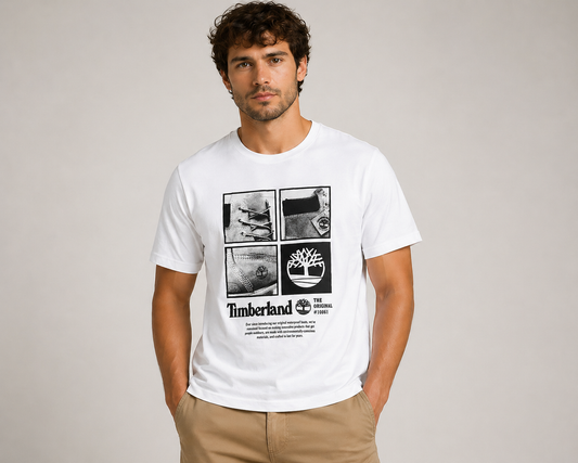 Timberland Men's Square Logo Short Sleeve T-Shirt