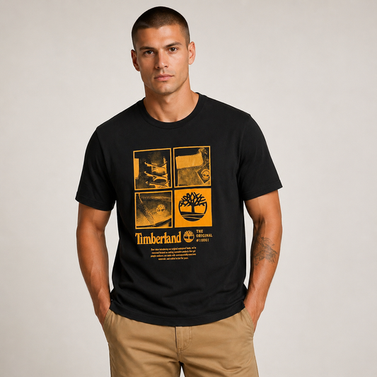 Timberland Men's Square Logo Short Sleeve T-Shirt