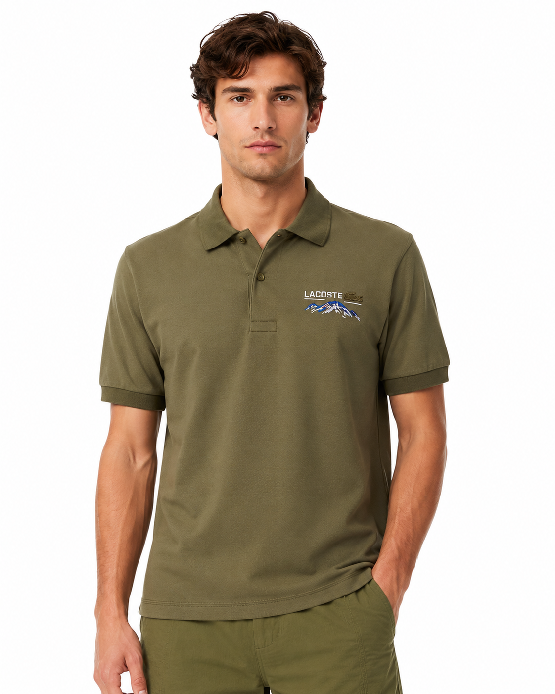 Lacoste Classic Fit Embroidered Motif Piqué Polo