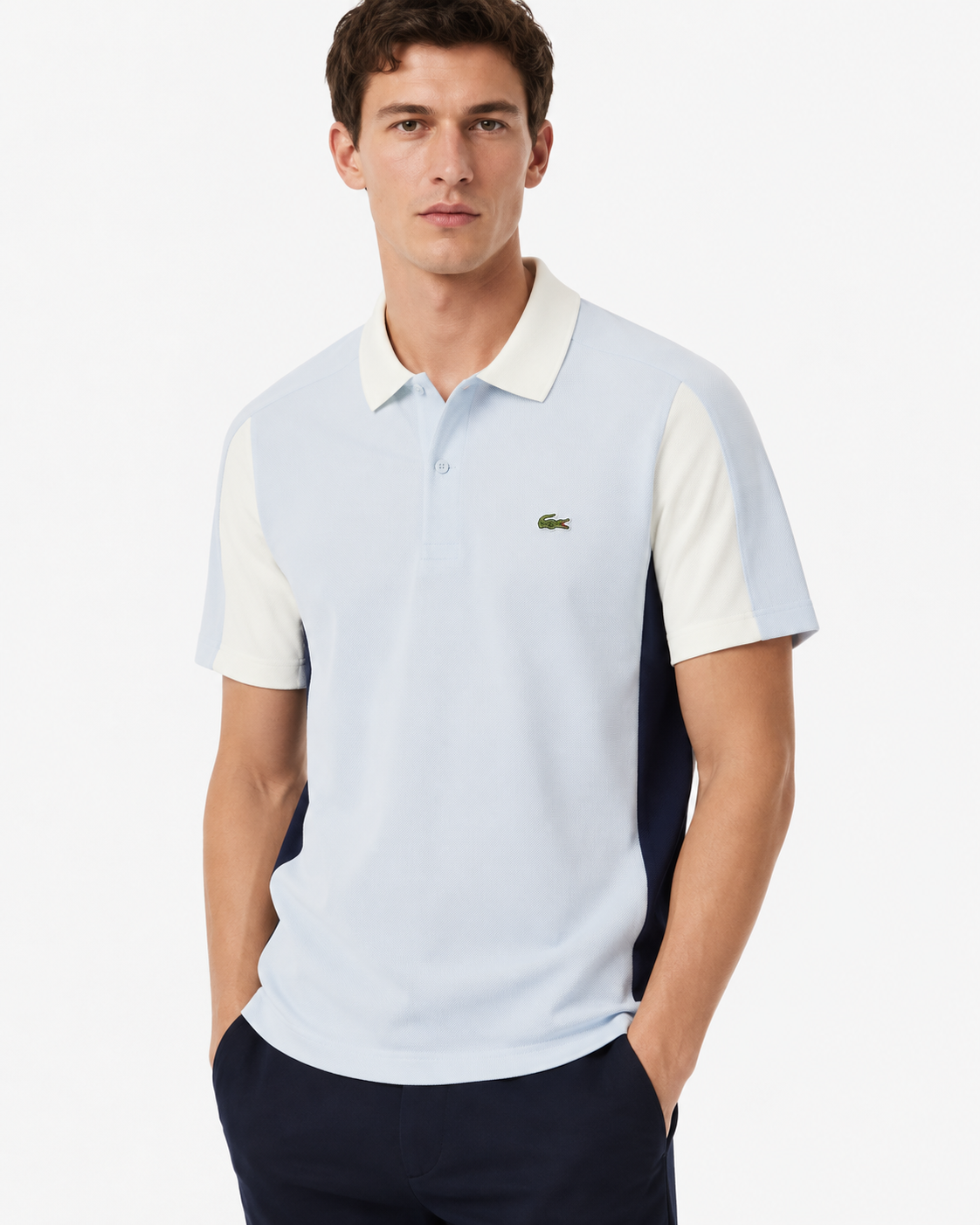 Lacoste Cotton Pique Colorblock Polo Shirt