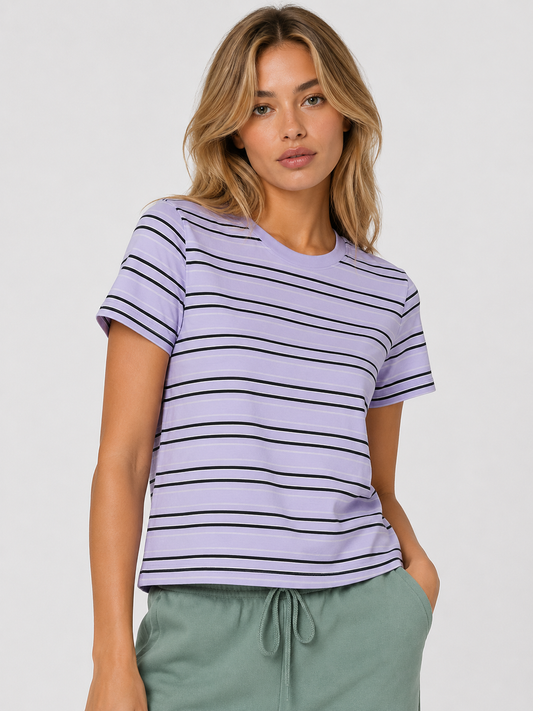 PINK Victoria’s Secret Striped Tee Relaxed Fit Top