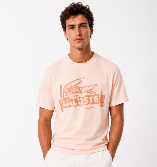 Lacoste Printed Cotton Jersey T-Shirt