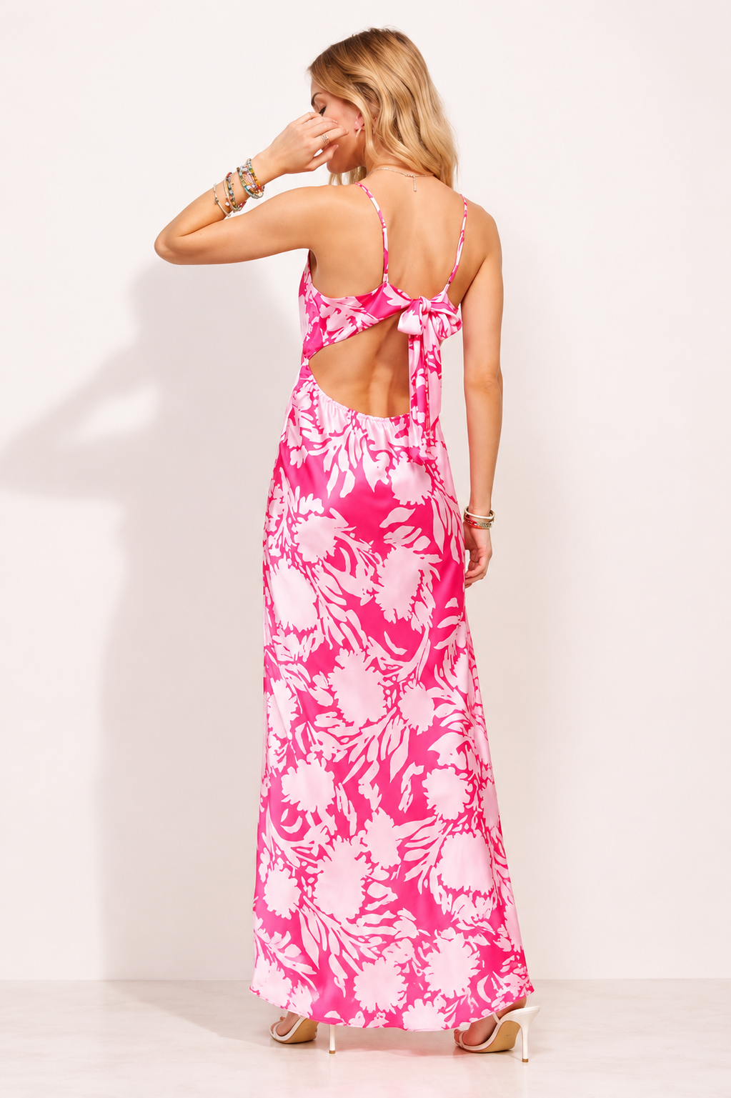 ADORA Print Spaghetti Strap Maxi Dress