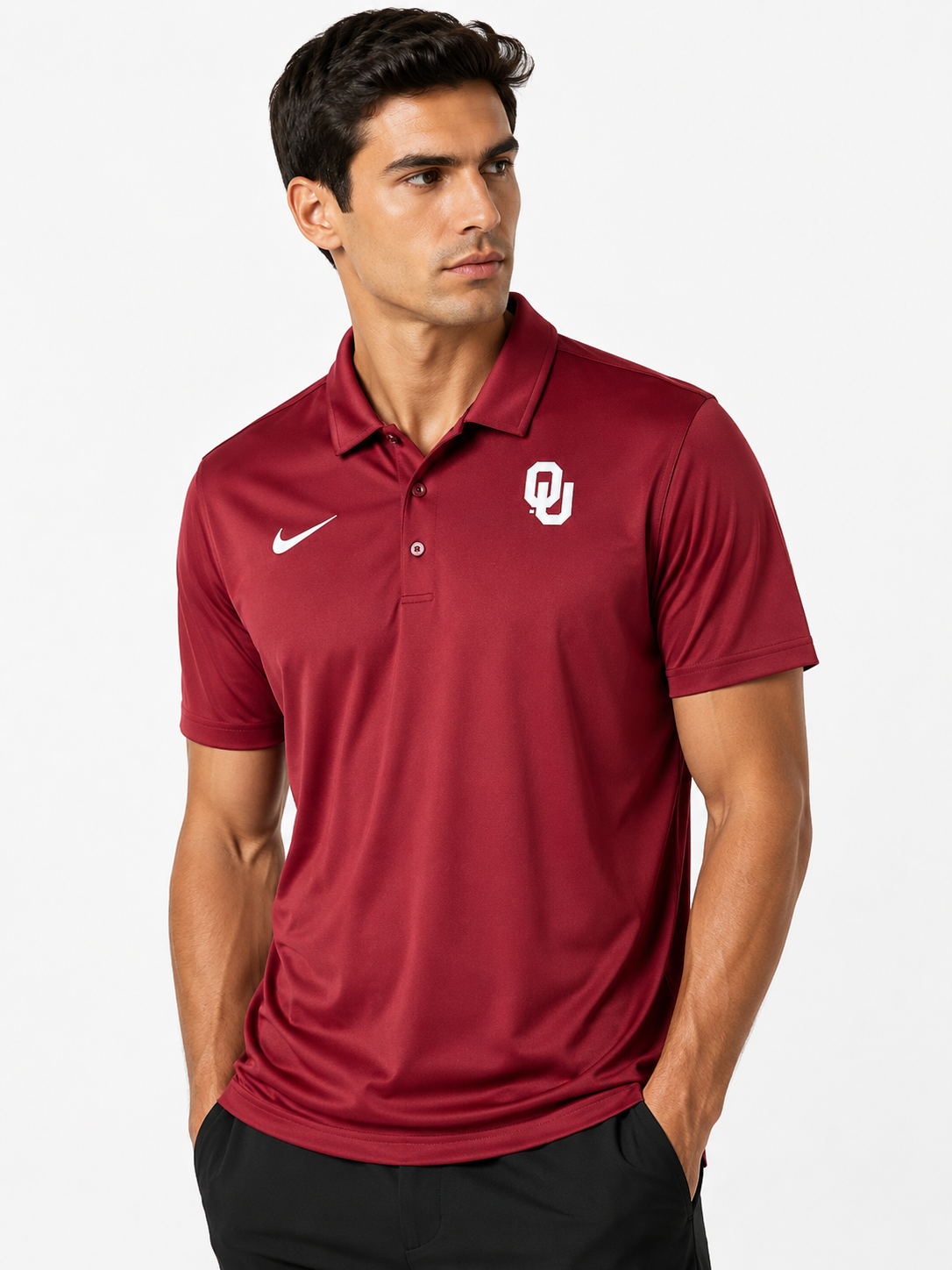 Nike Oklahoma Sooners Crimson Dri-FIT Franchise Polo