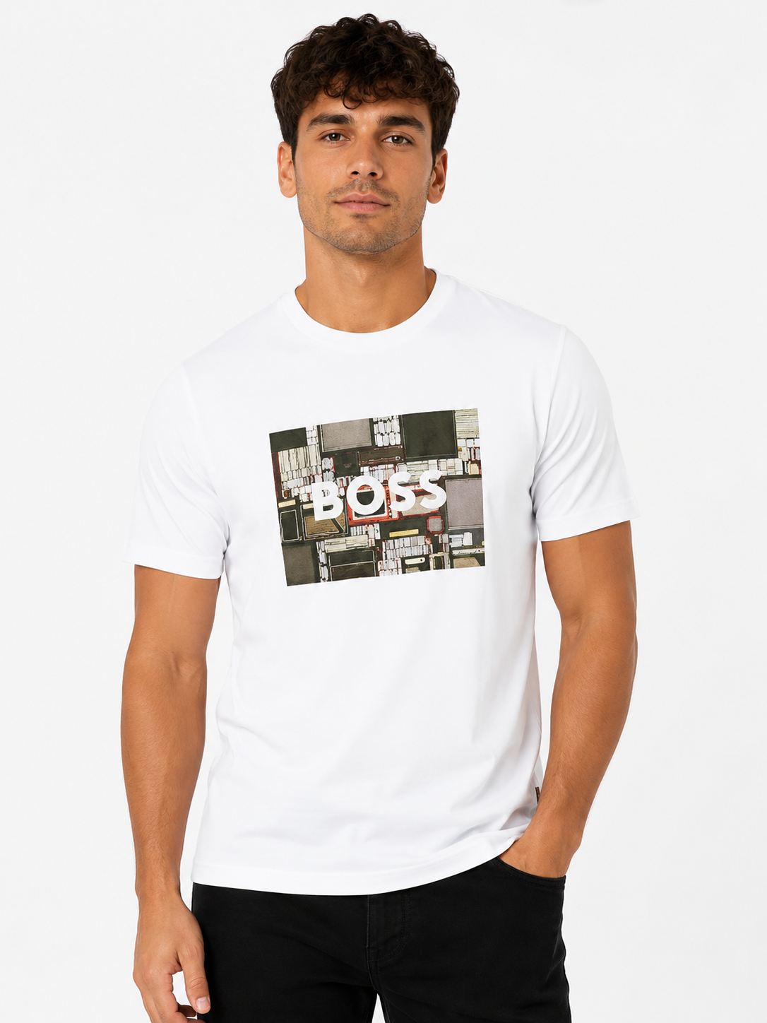 Hugo Boss Big Logo Block Cotton T-Shirt