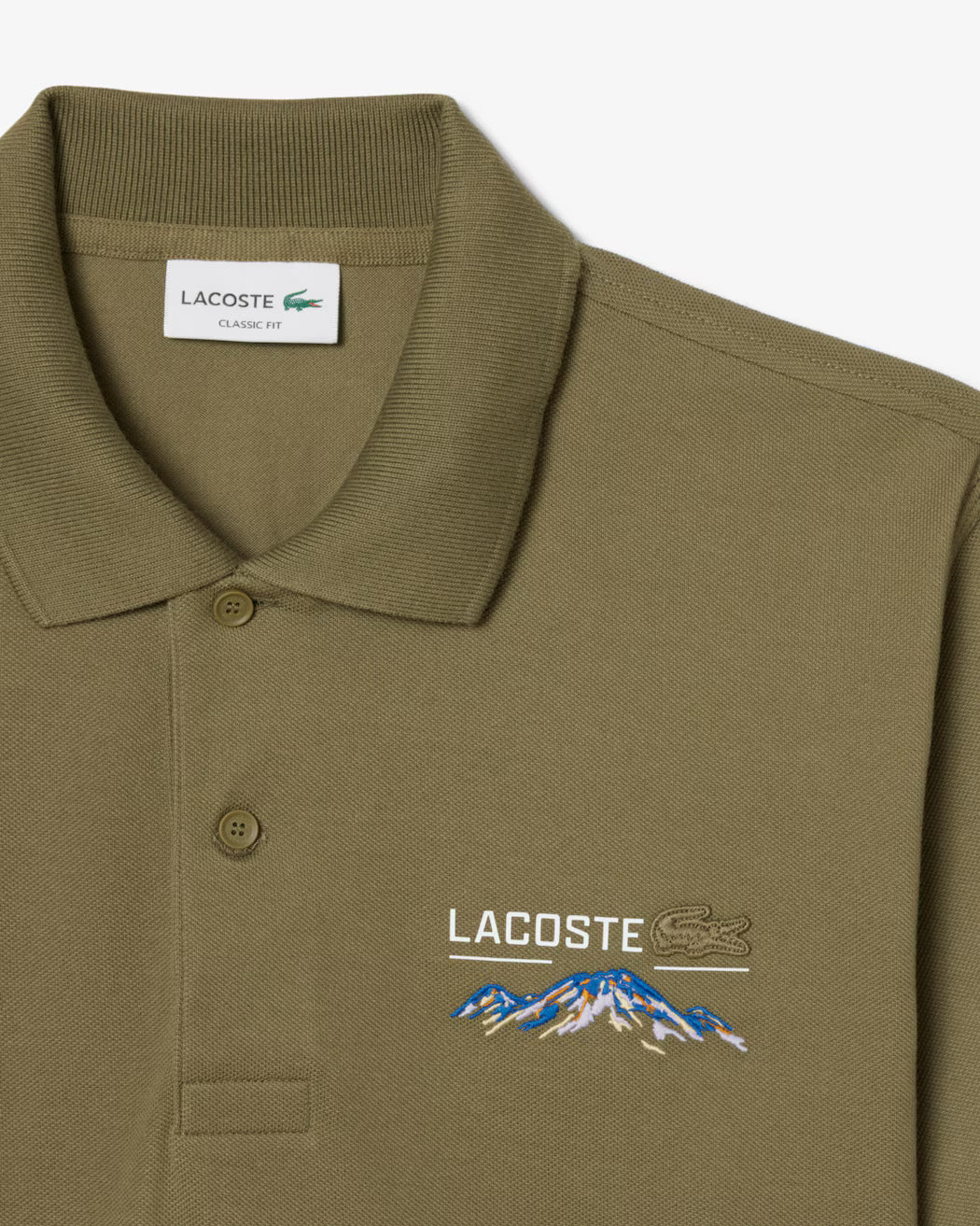 Lacoste Classic Fit Embroidered Motif Piqué Polo