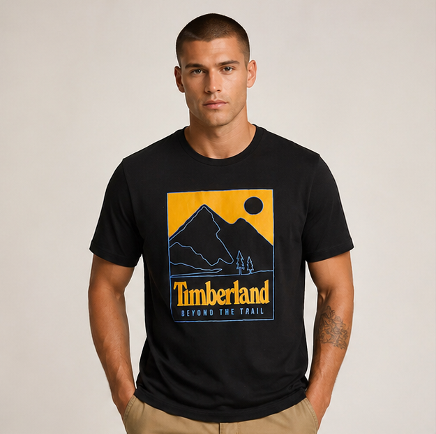 Timberland Men's Square Logo Short Sleeve T-Shirt