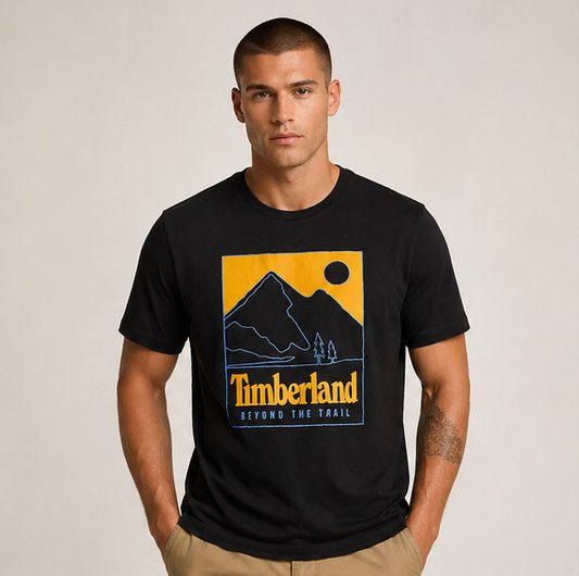 Timberland Men's Square Logo Short Sleeve T-Shirt