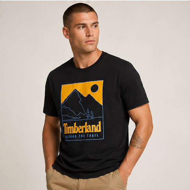 Timberland Men's Square Logo Short Sleeve T-Shirt