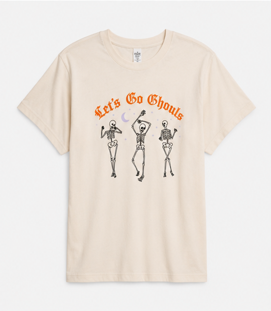 PINK Victoria’s Secret Let’s Go Ghouls Skeleton Graphic Tee